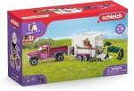 Schleich Horse Club - 38-Piece Toy Trailer and Truck Playset with Horse, Rider Action Figure and Accessories, Detailed Animal Toys for Kids Ages 5+