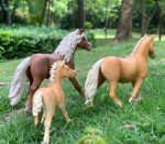 Gemini&Genius Horses Figurine Toy, Farm Premium Horse Animal Playset, Mare and Stallion with Horse Baby Family Action Figures Party Favors Supplies, Party Cupcake Toppers, Birthday Gifts for Kids