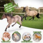 zoopal 35 PCS Horses Toys Set for Girls and Boys Ages 6-12, Solid Realistic Horse Stable Club Playset Toy for Kids 3 4 5 6 7 8+, Gift Ideas and Birthday Presents with Farm Animals Toys for Kids