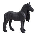 MOJO Friesian Gelding Realistic Equestrian Horse Club Hand Painted Toy Figurine, Black