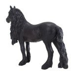 MOJO Friesian Gelding Realistic Equestrian Horse Club Hand Painted Toy Figurine, Black