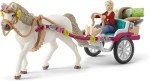 Schleich Horse Club - 32PC Horse and Carriage Picnic Playset - with Pony, Toy Dog, Action Figure and More - Interactive Play for Kids Ages 5+