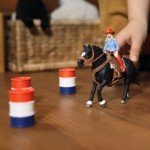 Schleich Farm World - 7PC Barrel Racing Set - Western Rodeo Toy Playset with Cowgirl Figurine, Horse Figure and Accessories - Realistic Farm Toys for Boys and Girls - Kids and Toddlers Ages 3+