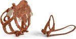 Schleich Farm World - 7PC Barrel Racing Set - Western Rodeo Toy Playset with Cowgirl Figurine, Horse Figure and Accessories - Realistic Farm Toys for Boys and Girls - Kids and Toddlers Ages 3+