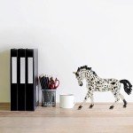 Kumprohu 5" Horse Toy, Denmark Knabstrupper Mare Toy, Realistic Pony Figurine, Horse Farm Life Club Figurine for Educational Purposes, Awareness, Party Favors for Girls Boys