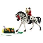 Kumprohu 5" Horse Toy, Denmark Knabstrupper Mare Toy, Realistic Pony Figurine, Horse Farm Life Club Figurine for Educational Purposes, Awareness, Party Favors for Girls Boys