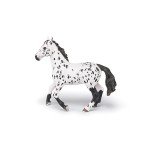 Papo - Black Appaloosa Horse - Realistic Horse and Pony Figurine - 3 Years Old - Educational Toy with Animals - Hand Painted - Durable - Children's Toy - 13 x 4 x 9 cm - Realistic Horse Figurine
