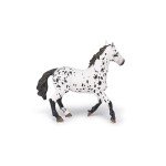 Papo - Black Appaloosa Horse - Realistic Horse and Pony Figurine - 3 Years Old - Educational Toy with Animals - Hand Painted - Durable - Children's Toy - 13 x 4 x 9 cm - Realistic Horse Figurine