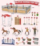 KIDBEST Horse Stable Playset, Horse Toys Set for Girls and Boys with Rider, Farm Animal Figurines Barn Toys, Pretend Play for Kids 3-5 6 7 8-10 Birthday Gifts