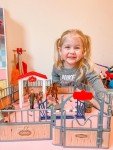 KIDBEST Horse Stable Playset, Horse Toys Set for Girls and Boys with Rider, Farm Animal Figurines Barn Toys, Pretend Play for Kids 3-5 6 7 8-10 Birthday Gifts