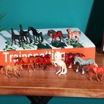 Jerify 30 Pcs Plastic Horse Figure Toy Set Mini Horse Toys Realistic Cake Toppers Plastic Model Toy for Birthday Party Decoration