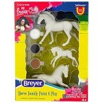 Breyer Horses Stablemates Horse Family Paint Set | 3 Horse Set | 1:32 Scale | Horse Toy | Model #4239, White