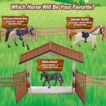 Horse Stable Playset - Horse Toys, Pretend Play with Rider, Fence, Wash Area, Animal Figures, Gifts for Girls & Boys 3-12