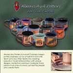 ALWAYS AZUL POTTERY Wild Horses Mug in Azulscape Glaze - Handmade Ceramic Coffee Mug - Stylish and Unique Handcrafted Artistic Drinkware - Polished Clay Cups, Great for Coffee, Tea, and Art Lovers