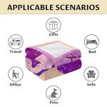 Kids Blanket Gifts for Horse Girls, Cute Throw Blanket for Horse Lovers Girls Women, 50x40 Inches Pink Soft Flannel Blankets Decor for Couch Sofa Bed