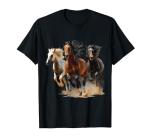 Vintage Horses Lover Graphic for Men Women Boys Girls T-Shirt