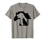 Cute Horse Dog Cat Lover Women Mother's Day T-Shirt