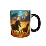 LYEMVHE Horse Coffee Mug Funny Ceramic Tea Cup Novelty Presents for Women Men Home and Office Birthday Microwave Dishwasher Safe 11oz