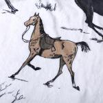 chifave Horse Blanket Gift for Girls Boys Adults Throw with Horses Design Fuzzy Soft Stuff Knight Horsemen Equestrian Gifts for Horse Lovers Kids and Toddler 50"x60"