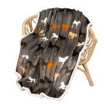 Catalonia Horse Print Sherpa Fleece Throw Blanket, Soft Mink Plush Couch Blanket, Fuzzy Fluffy Comfy Warm Throws, Gift for Her, Horse Gifts for Women, 50x60 inches