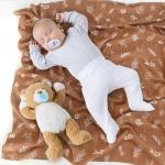 LifeTree Baby Swaddle Blankets, Boys Girls Muslin Swaddling Wrap Receiving Blanket for Newborn, 70% Viscose from Bamboo and 30% Cotton, Large 47" x 47", Horse & Leaf