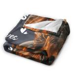Merch Horses Blanket - Just A Girl Who Loves Horses Throw, Cozy Flannel Soft Warm Plush Lightweight Bedding, 50"X40"