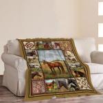 Horse Blanket Horse Throw Blanket Soft Fleece Flannel Bedding Horses Gifts for Men Boys Women Girls Lovers Adults Stuff Plush for Couch Sofa Bed Room Decor 40"X50"