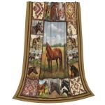 Horse Blanket Horse Throw Blanket Soft Fleece Flannel Bedding Horses Gifts for Men Boys Women Girls Lovers Adults Stuff Plush for Couch Sofa Bed Room Decor 40"X50"