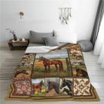 Horse Blanket Horse Throw Blanket Soft Fleece Flannel Bedding Horses Gifts for Men Boys Women Girls Lovers Adults Stuff Plush for Couch Sofa Bed Room Decor 40"X50"