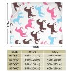 Soft Warm Horse Fleece Plush Throw Blanket - Cozy Fluffy Flannel Bedding Stuff - Farm Animal Decor Blanket for Girls Boys Kids Adults Women Bed Travel 40"x50"