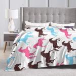 Soft Warm Horse Fleece Plush Throw Blanket - Cozy Fluffy Flannel Bedding Stuff - Farm Animal Decor Blanket for Girls Boys Kids Adults Women Bed Travel 40"x50"