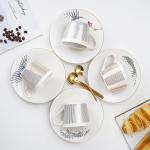 Old Craftsmen's Coffee Cup and Saucer Sets 8.45oz Unique Dynamic Mirage Reflection Tea Cup Luxury Porcelain Mirror Ceramic Mug Gifts for Cappuccino Espresso 250ml Horse