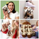 Tiangrid 6 Pcs Horse Gifts for Women Include 20 oz Horse Stainless Steel Tumbler with Lid Straw Cosmetic Bag Just A Girl Who Loves Horses Throw Blanket Keychain Socks Handbag for Women Girls