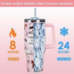 40 Oz Tumbler With Handle 40oz Horse Tumbler With Lid Straw Double Insulated Travel Coffee Mug Horse Lover Gifts for Women