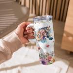 Caiibaoob Horse Gift: 40oz Insulated Stainless Steel Travel Mug with Handle