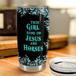 Horse Tumbler 20oz Stainless Steel Insulated Coffee Travel Mug Cup Christian Gifts for Horse Lover Girls Women Gift for Birthday Christmas