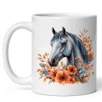 Horse Ceramic Coffee Mug 11oz Equine Stallion Gallop - Tea Coffee Mug with Comfortable Grip - Unique Animal Gift Cup for Office or Home - Vibrant Long-Lasting Print ID44991