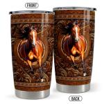 SANDJEST Horse Tumbler 20oz Stainless Steel Insulated Travel Mug Cup for Women Men Horse Gifts for Birthday Christmas Mothers Day Fathers Day