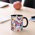 Horse Coffee Mug for Women Ceramic Tea Cup with Handle Funny Novelty Mugs Porcelain Mug Gift for Office Home 11oz