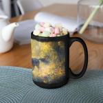 Custom Name Black Mug 11oz 15oz, Gift For Horse Lovers, Personalized Horse And Forest Scene Ceramic Cup, Customized Nature Themed Coffee Cup, Horse Enthusiasts Full Wrap Mug, 1PCS