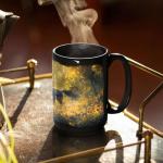 Custom Name Black Mug 11oz 15oz, Gift For Horse Lovers, Personalized Horse And Forest Scene Ceramic Cup, Customized Nature Themed Coffee Cup, Horse Enthusiasts Full Wrap Mug, 1PCS