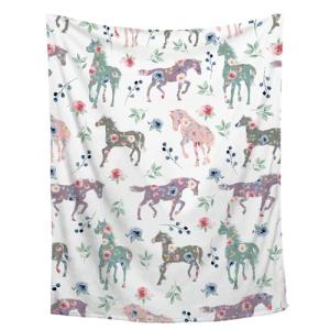 Horse Blanket Ultra Soft Throw for Women Men, Decor for Couch Sofa Bed All Seasons, Camping Travel Living Room Bedroom, 40"x50"-Throw Size for Kids