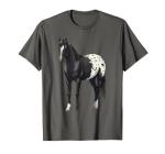 Beautiful Black Blanket Appaloosa Horse Lover Gift T-Shirt