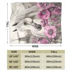 Horse Throw Blanket Horse Lovers Blanket Ultra Soft Warm Flannel Fleece Lightweight Fuzzy Decor Gifts for Women Men Girls Boys 50"x40"