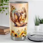 SANDJEST Horse Tumbler 20oz Horses Gifts for Women Girl Stainless Steel Insulated Tumblers Coffee Travel Mug Cup Equestrian Gift for Birthday Christmas
