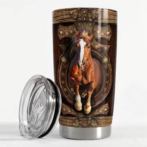 SANDJEST Horse Tumbler 20oz Stainless Steel Insulated Tumblers Coffee Travel Mug Cup Horses Gifts for Women Men Gift for Birthday Christmas