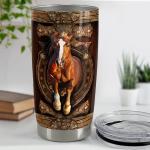 SANDJEST Horse Tumbler 20oz Stainless Steel Insulated Tumblers Coffee Travel Mug Cup Horses Gifts for Women Men Gift for Birthday Christmas