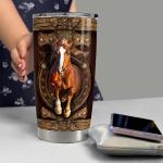 SANDJEST Horse Tumbler 20oz Stainless Steel Insulated Tumblers Coffee Travel Mug Cup Horses Gifts for Women Men Gift for Birthday Christmas