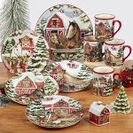 Certified International Homestead Christmas 16 oz. Mugs, Set of 4