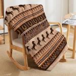 Western Horse Print Blanket Country Farm Brown Cowboy Throw Blankets for Couch Sofa Bed Stuff Decor Gifts Lightweight Soft Warm Cozy Fleece Plush Flannel Bedding for Lover Man Woman Adults 40"x50"